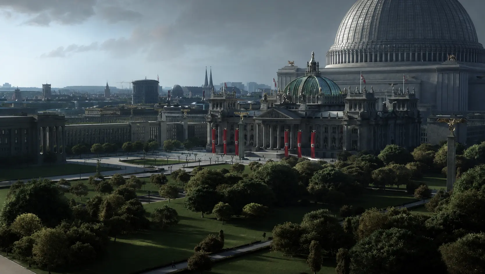 Fictional image of Germania, the Reich's monumental capital in this alternate history